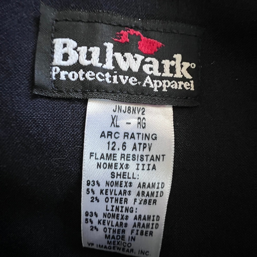 Bulwark Bomber Jacket Men XL Navy JNJ8NV2 FR Nomex Workwear - Picture 4 of 11